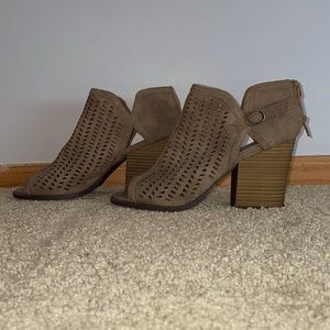 Jellypop Odessa High Heeled Peep Toed Booties